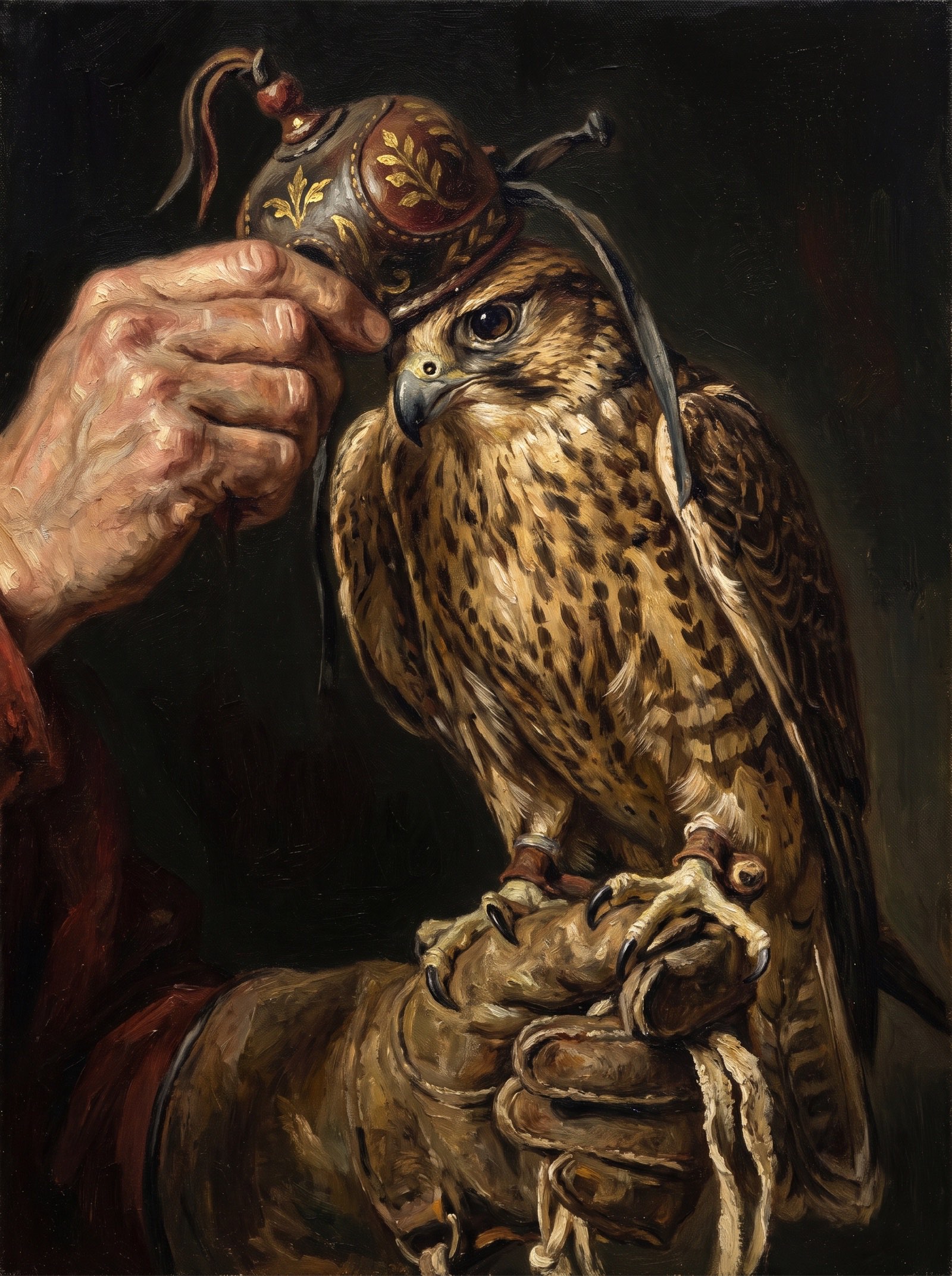 The Unhooding, from the Animals of the Emirates collection